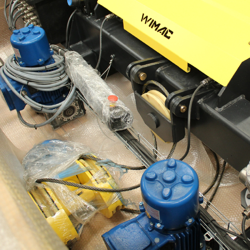 Motor installed on Wimac trolley