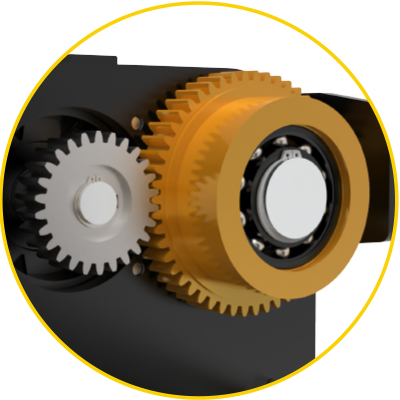 Cross travel wheel detail